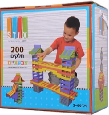 סטיקס המקורי 200 חלקים מעץ צבעונים מבית Alfit Toys – תמונה 1