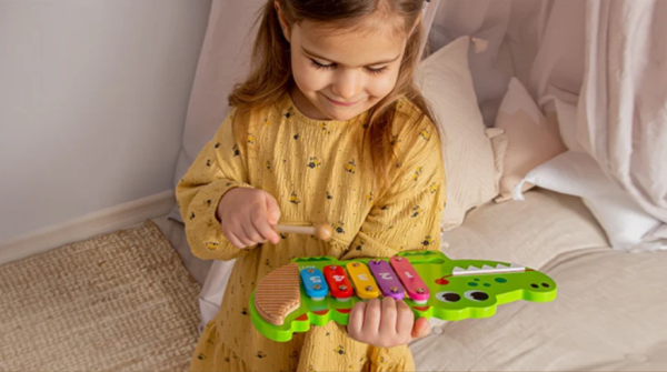 ⁦קסילופון תנין מעץ לילדים  מאת בית העץ⁩ – תמונה ⁦3⁩