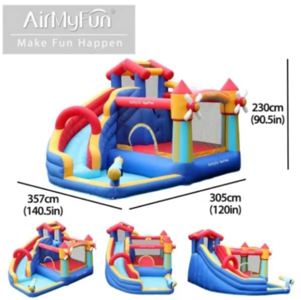 ⁦מתקן מתנפח עם מגלשה תחנת רוח דגם  מבית Doctor Dolphin⁩ – תמונה ⁦4⁩