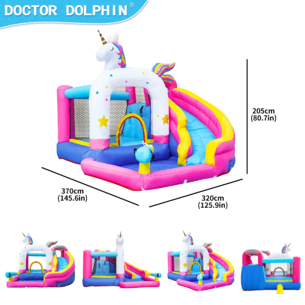 ⁦מתנפח מים חד קרן קשת בענן  מבית Doctor Dolphin⁩ – תמונה ⁦6⁩