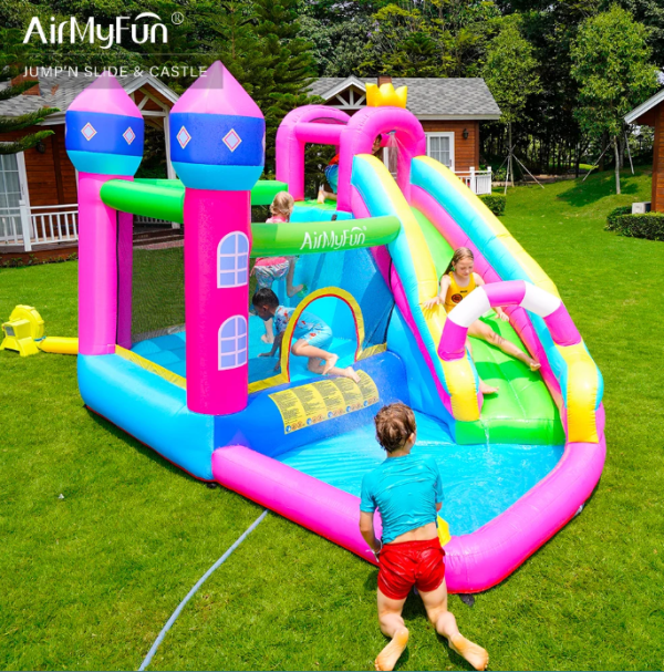 ⁦מתנפח מים גדול טירת הנסיכות הקסומה  מבית Air My Fun⁩ – תמונה ⁦9⁩