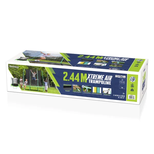 ⁦טרמפולינה 8 פיט 2.44 מטר 2.20X2.4 סמXtreme air trampolin  מבית Bestway⁩ – תמונה ⁦10⁩