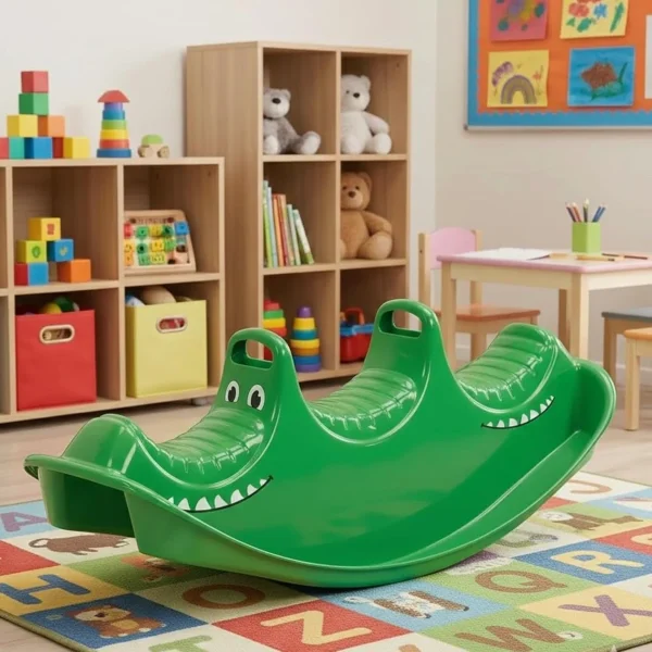 ⁦נדנדת טריו תנין תלת מושבית לילדים מבית Dantoy⁩ – תמונה ⁦4⁩