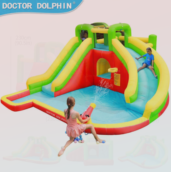 ⁦מתנפח מים פלוס שתי מגלשות  מבית Doctor Dolphin⁩ – תמונה ⁦4⁩