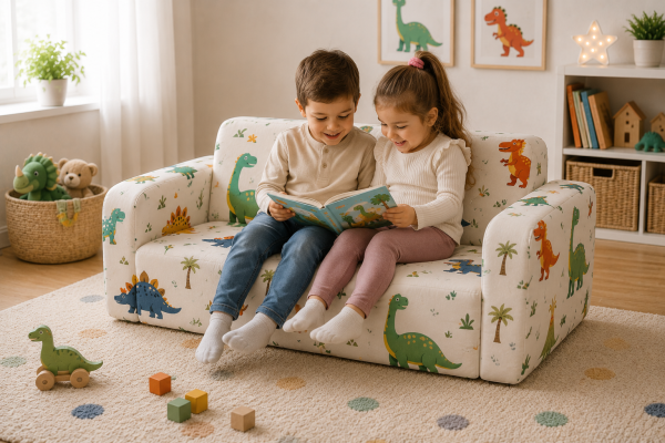 ⁦ספה נפתחת לילדים דגם דינוזאורים⁩ – תמונה ⁦3⁩