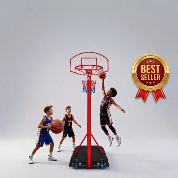 ⁦מתקן סל כדורסל לילדים BASKETBALL SET עם גובה מתכוונן וערכה מלאה⁩ – תמונה ⁦3⁩